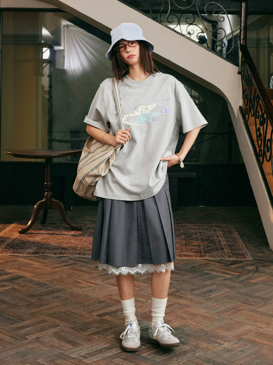 Harsh and Cruel HCAR Floral Plaid Patch Embroidered Tee | Face 3 Face