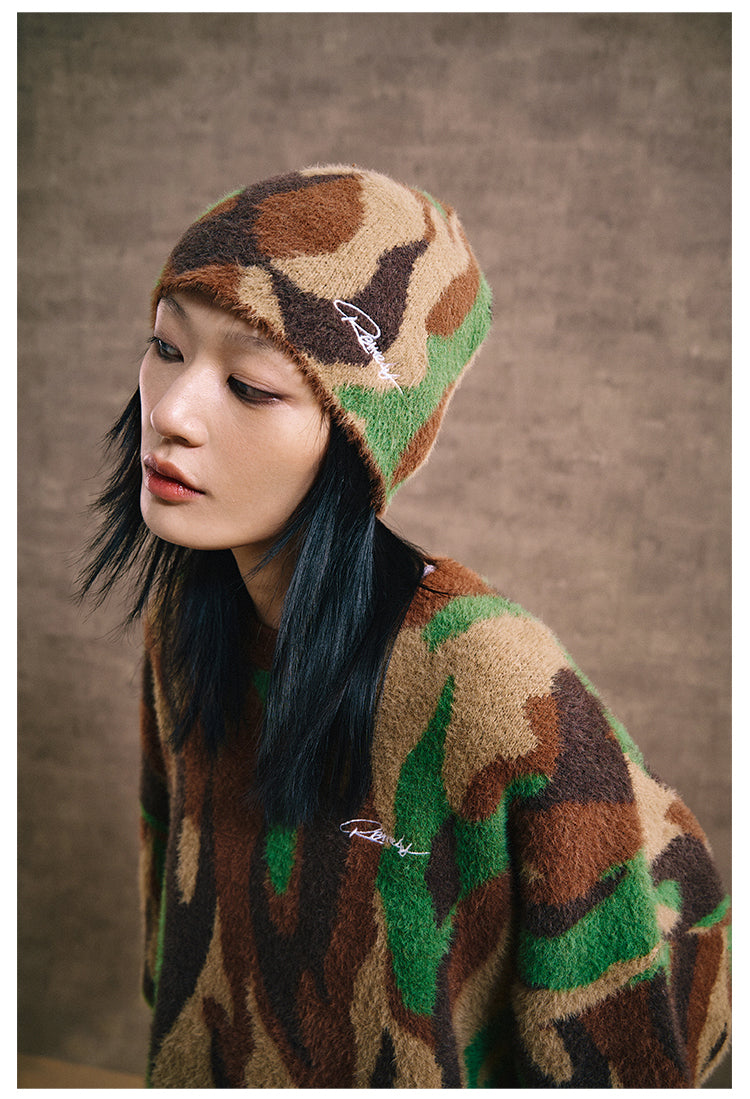 Remedy Flame Camouflage Knit Sweater | Face 3 Face