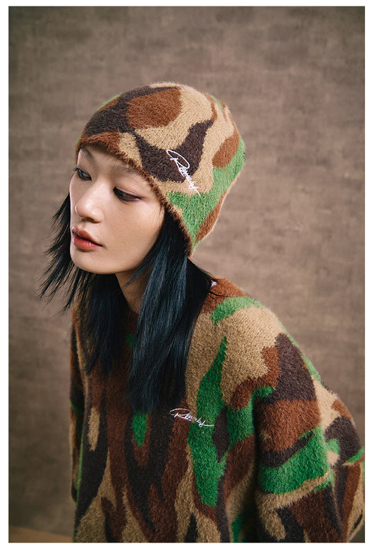 Remedy Flame Camouflage Knit Sweater | Face 3 Face