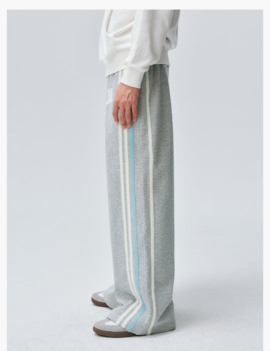 MEDM Side Stripe Four-Bar Drawstring Baggy Sweatpants | Face 3 Face