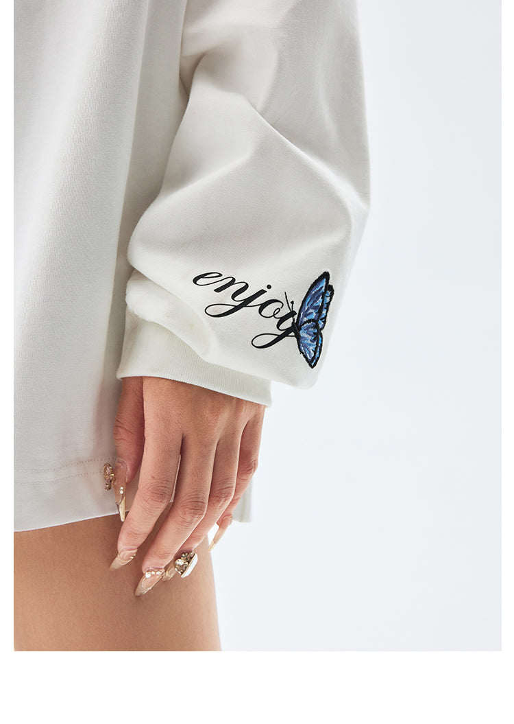 MEDM Vine and Flower Butterfly Logo Long Sleeve Tee | Face 3 Face