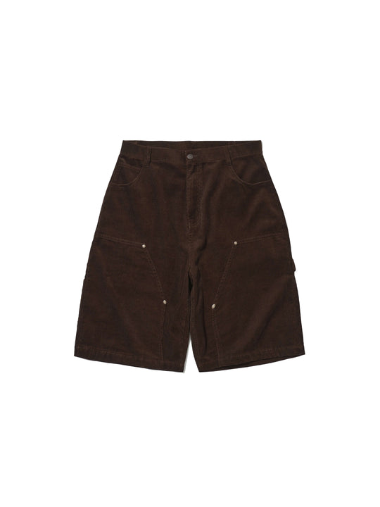 LIBERAFIT Double Knee Patch Corduroy Shorts | Face 3 Face