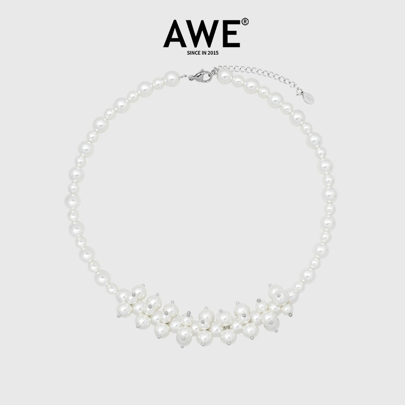 AWE Luxury Flower Pearl Necklace | Face 3 Face
