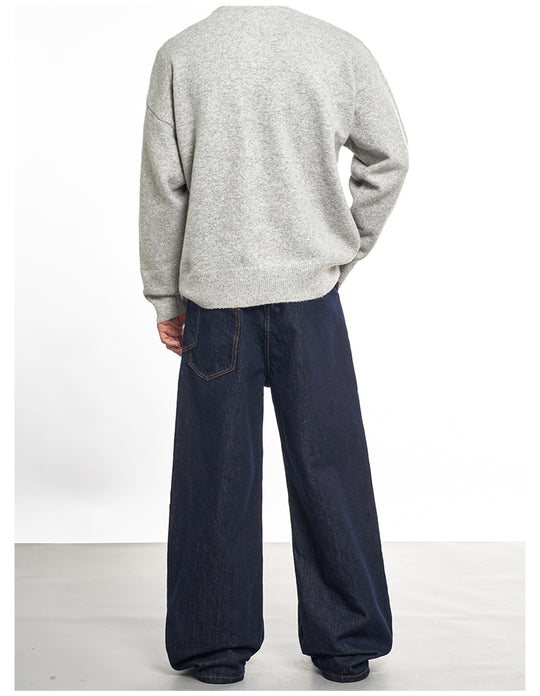 F3F Select Wide Leg Dark Blue Jeans | Face 3 Face