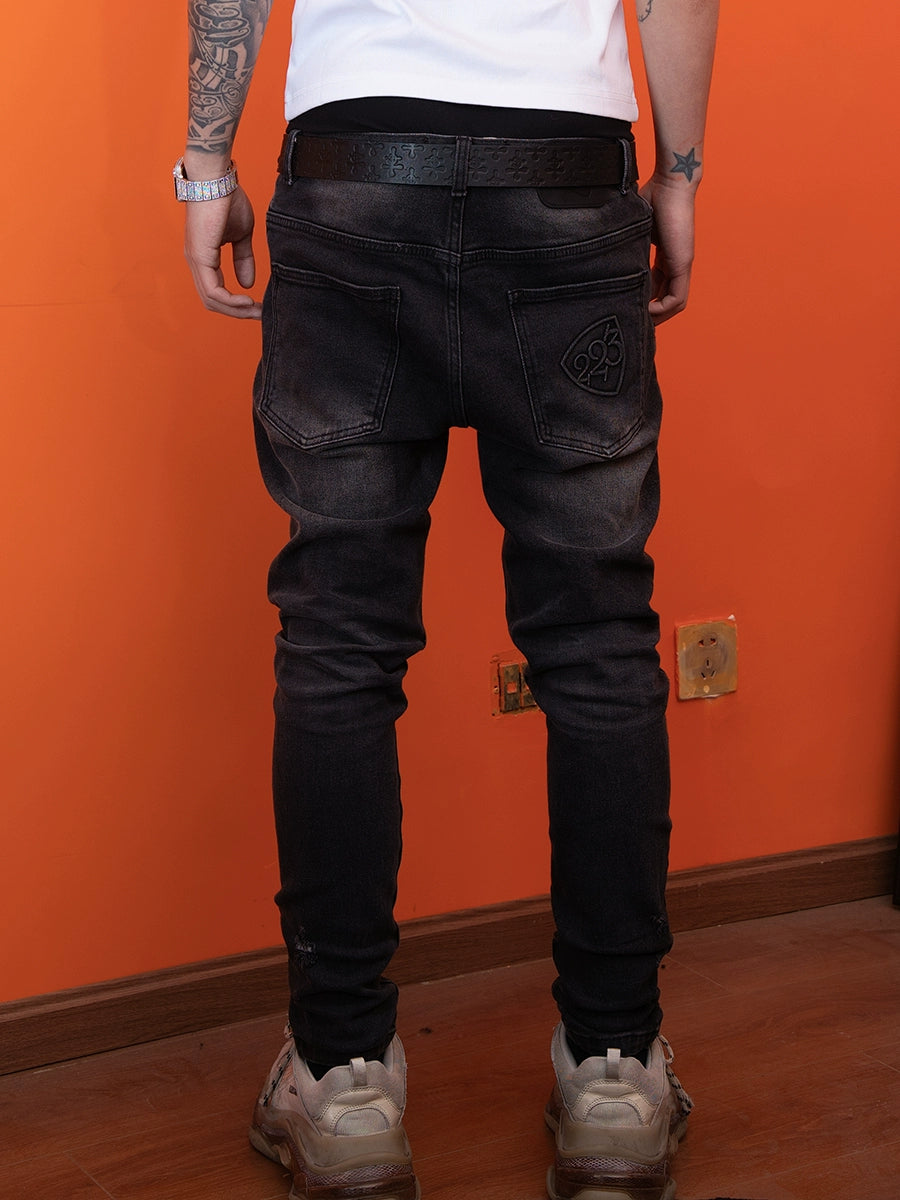 TGFCLUB 3D Embroidered Washed Slim Fit Jeans | Face 3 Face