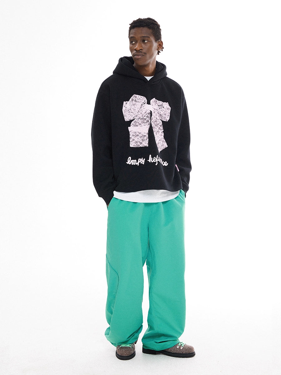 EMPTY REFERENCE Green Structure Split Design Loose Pants | Face 3 Face