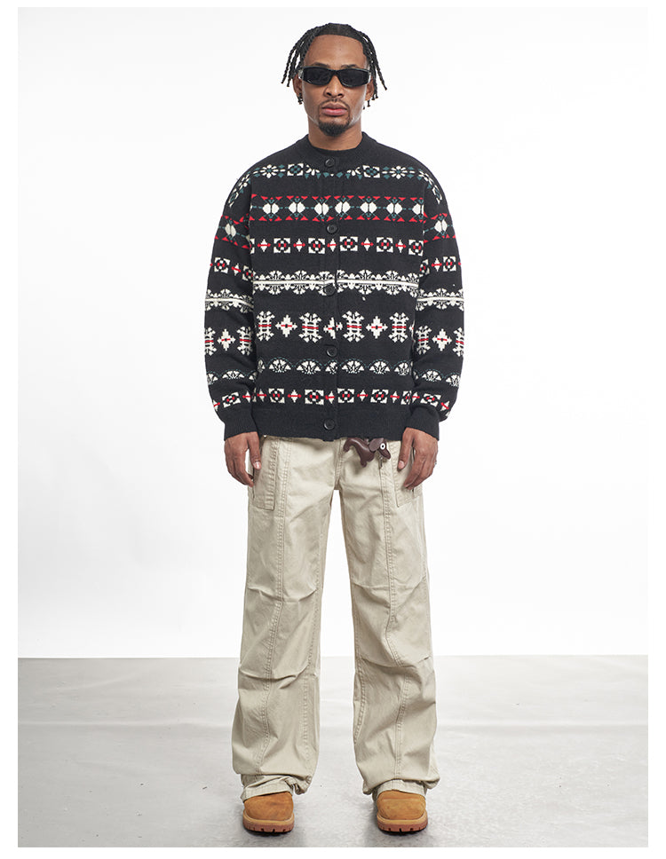 F3F Select Snowflake Button Knit Cardigan | Face 3 Face