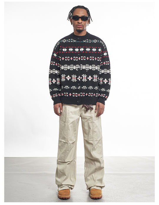 F3F Select Snowflake Button Knit Cardigan | Face 3 Face