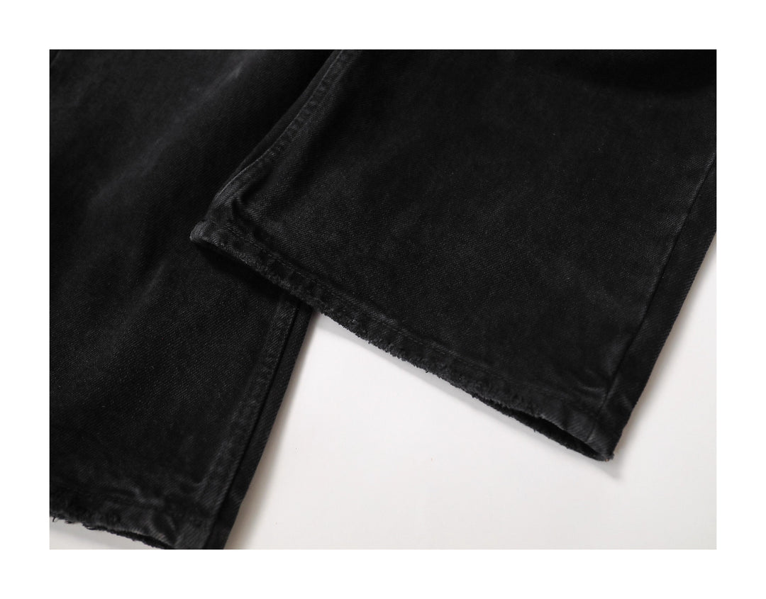 KARMANISTIC Diamond Studded Washed Wide Leg Jeans | Face 3 Face