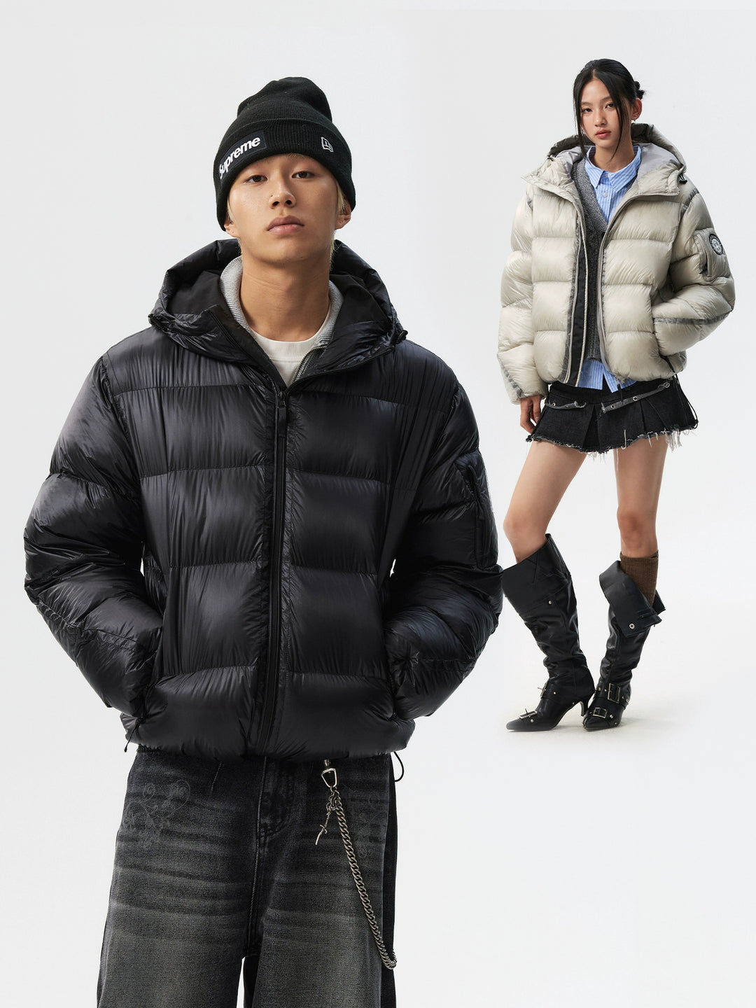 MEDM Hooded Sheer Down Jacket | Face 3 Face