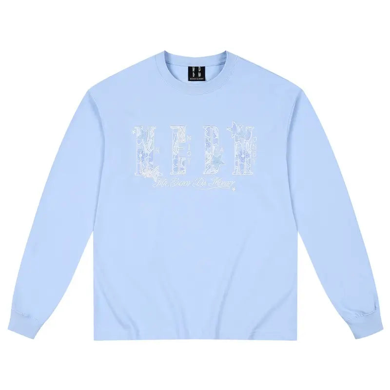 MEDM Flower Star Logo Embroidered Long Sleeve Tee | Face 3 Face