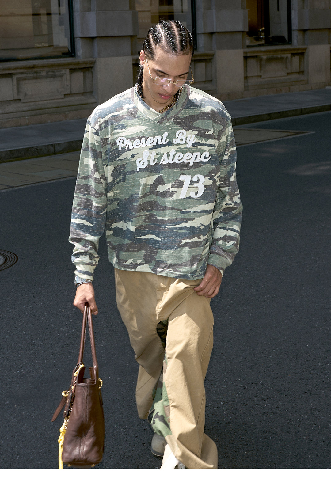 STEEPC Forest Camouflage Washed Vintage Long Sleeve Tee | Face 3 Face