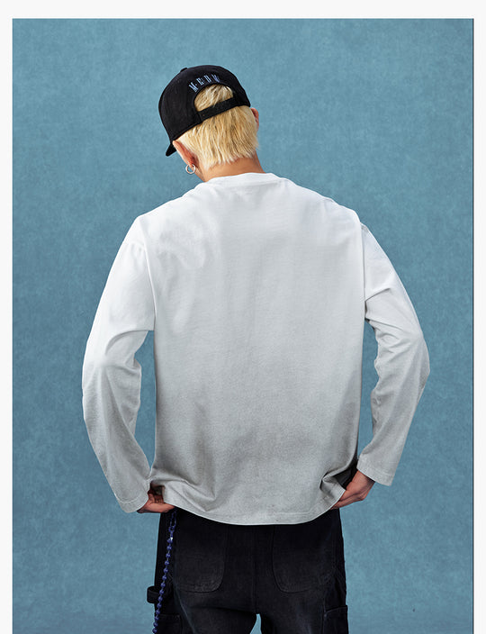 MEDM Gradient Washed Long Sleeve Tee | Face 3 Face