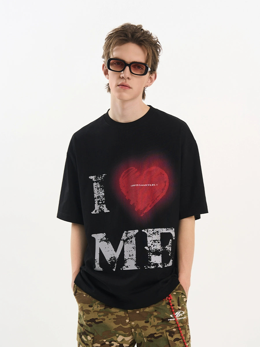 Harsh and Cruel Heart Print Heavyweight Tee