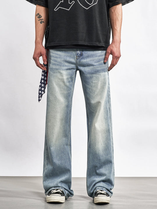 F3F Select Washed Whisker Light Blue Jeans | Face 3 Face