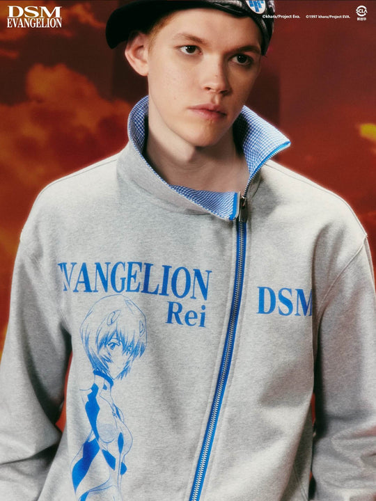 DSM x EVA Character Graphic Slanted Zip Sweatshirt | Face 3 Face