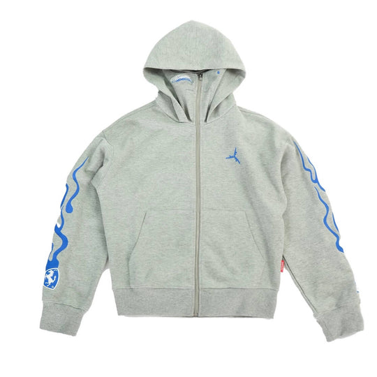 TGFCLUB Flame Pattern Masked Zip Up Hoodie | Face 3 Face