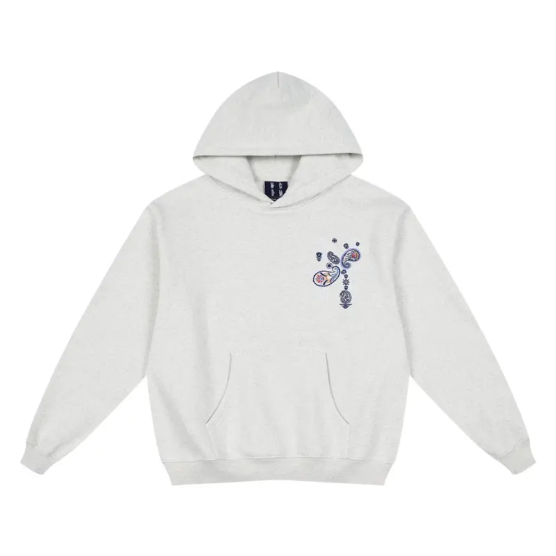 MEDM Ethnic Paisley Flower Embroidered Hoodie | Face 3 Face