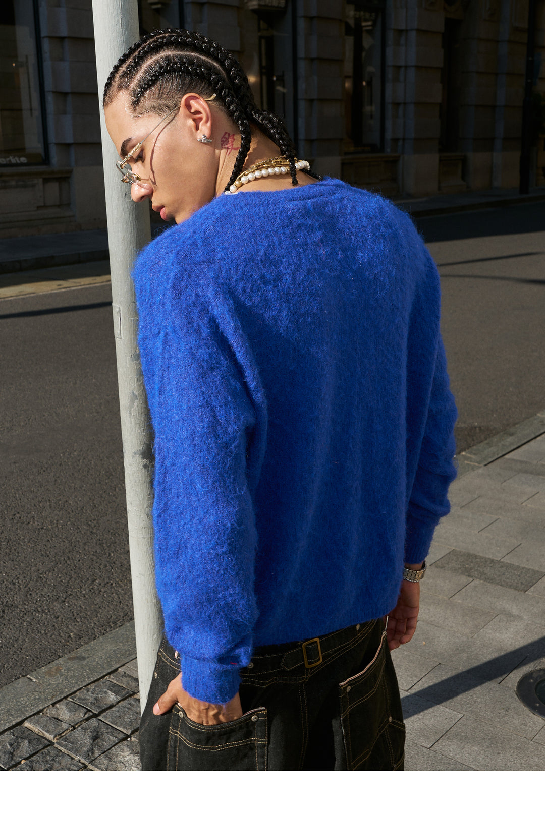 STEEPC Wool Blend Heart Patch Knit Sweater | Face 3 Face