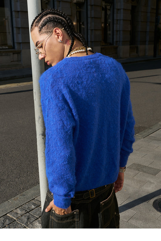 STEEPC Wool Blend Heart Patch Knit Sweater | Face 3 Face