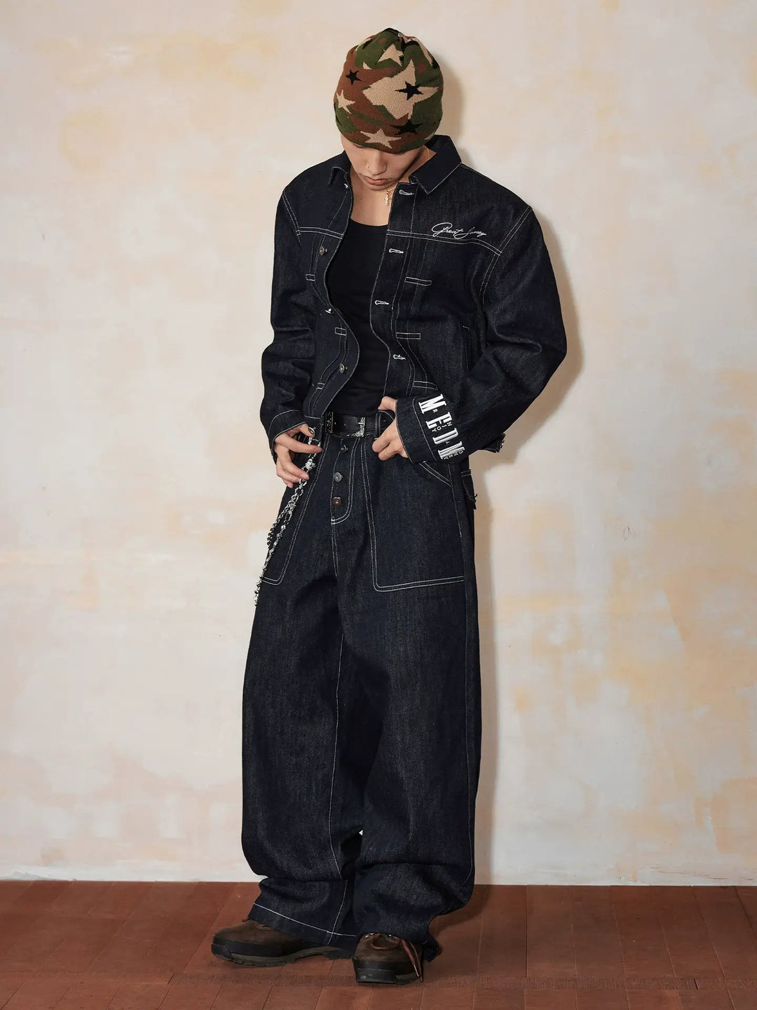 MEDM Denim Baggy Baker Pants | Face 3 Face