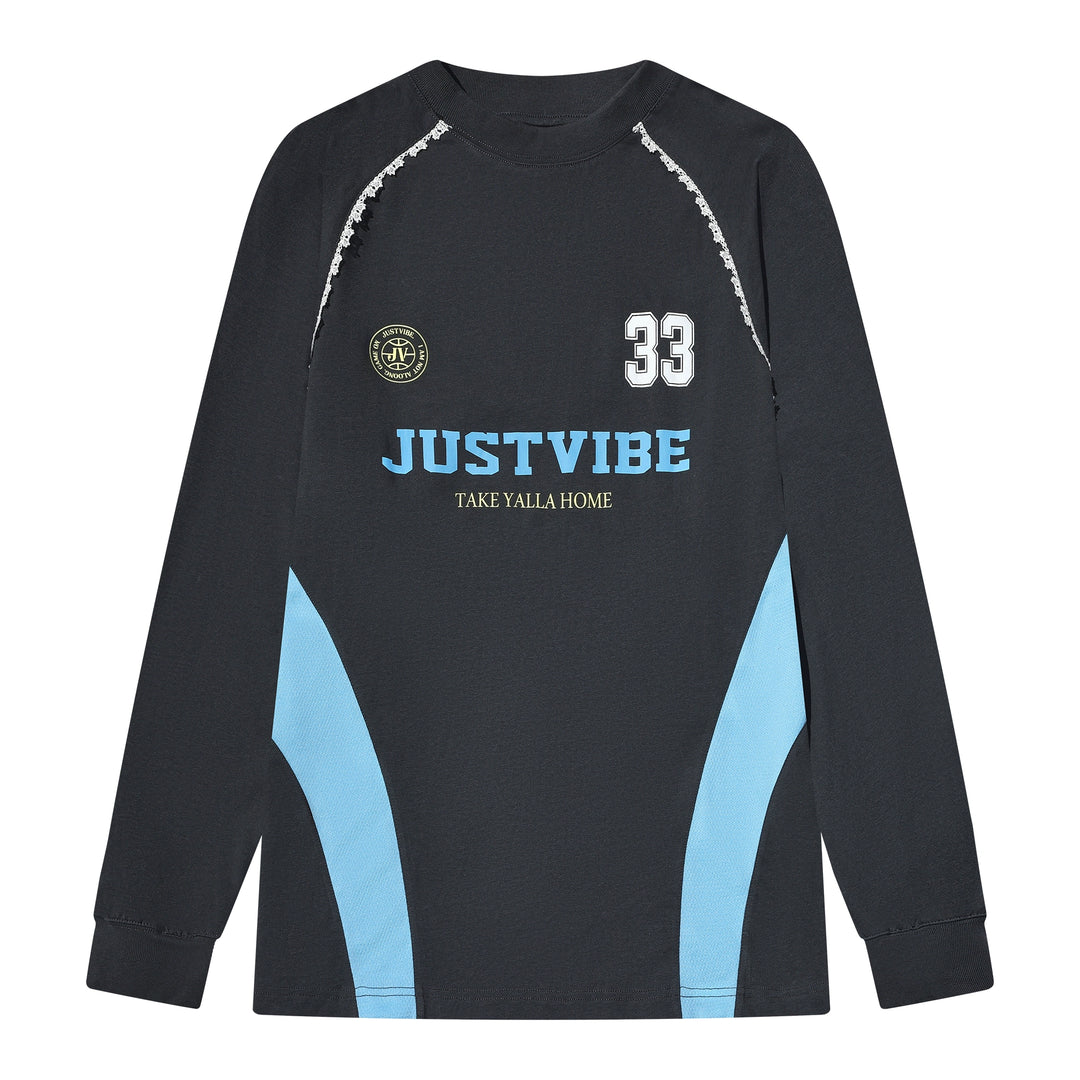 JUST VIBE Lace Trim Long Sleeve Racing Jersey | Face 3 Face