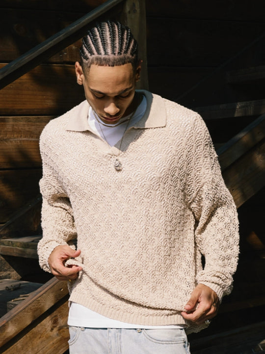 Remedy Mesh Polo Knit Sweater | Face 3 Face