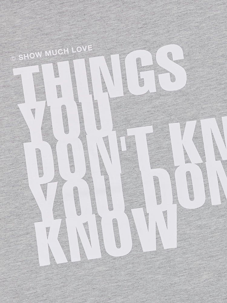 MHARF THINGS YOU DON'T KNOW Overlap Print Tee | Face 3 Face