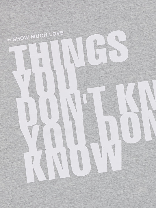 MHARF THINGS YOU DON'T KNOW Overlap Print Tee | Face 3 Face