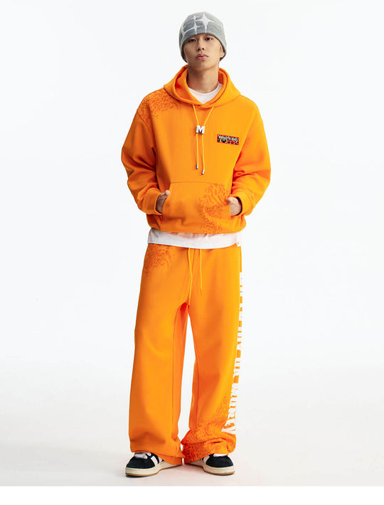 MEDM Leopard Print M Buckle Drawstring Hoodie | Face 3 Face