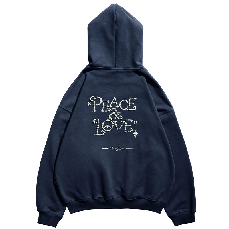 Remedy PEACE LOVE Pearl Embroidered Hoodie | Face 3 Face