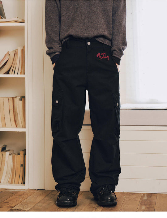 MEDM Logo Embroidered 3D Pocket Cargo Pants | Face 3 Face
