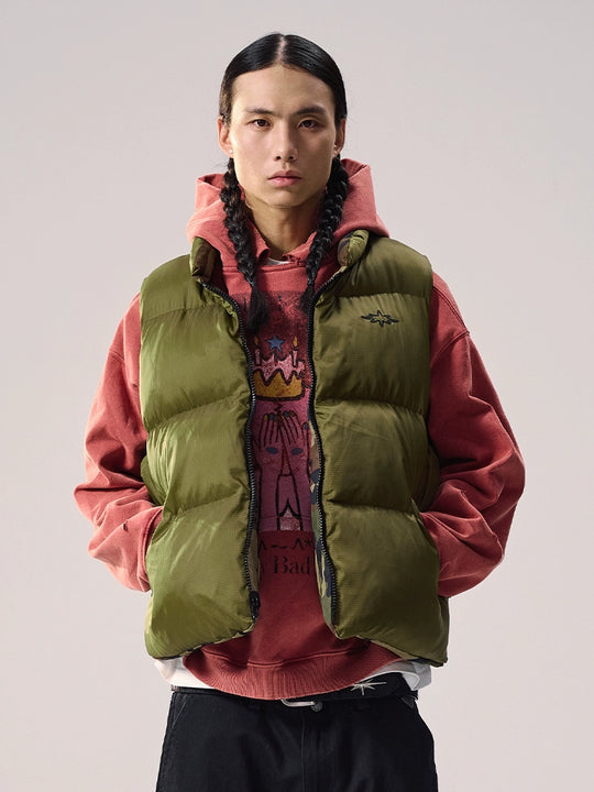 Remedy Camouflage Reversible Down Vest | Face 3 Face