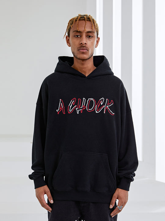 Achock Multicolor Logo Embroidery Hoodie