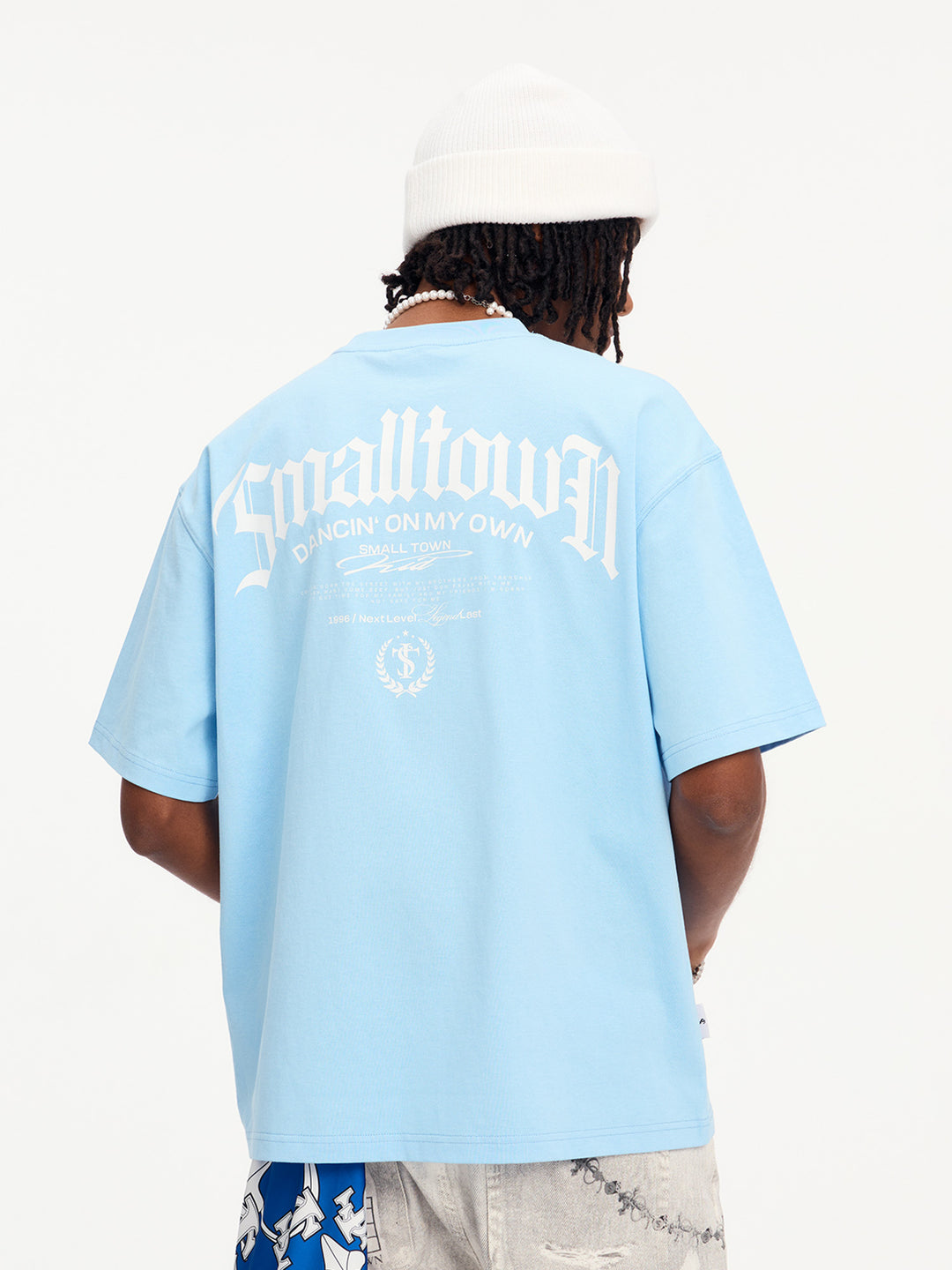 Small Town Kid Embroidered Logo Leather Label Tee | Face 3 Face