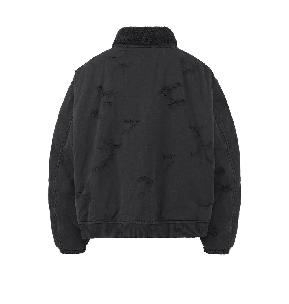 UNDERWATER Washed Destroyed Padded B-15 Jacket