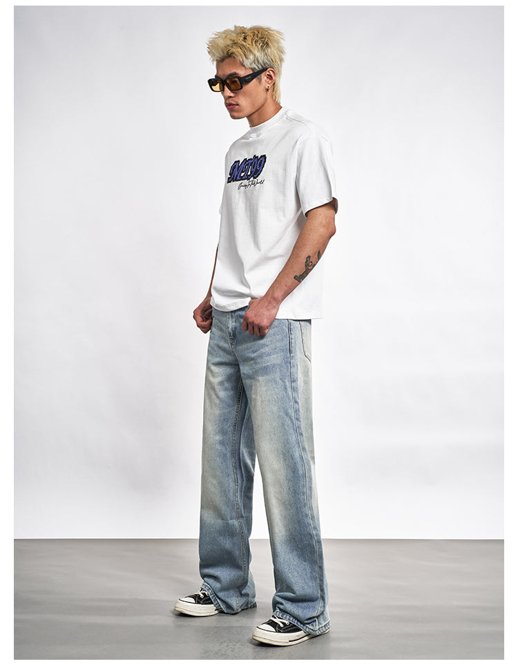 F3F Select Washed Whisker Light Blue Jeans | Face 3 Face