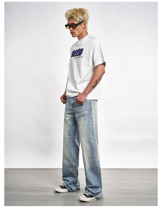 F3F Select Washed Whisker Light Blue Jeans | Face 3 Face