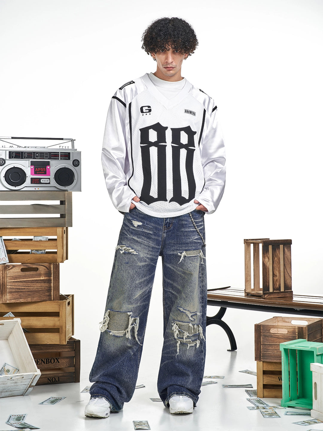 F3F Select 88 Numbered Mesh Long Sleeve Hockey Jersey | Face 3 Face