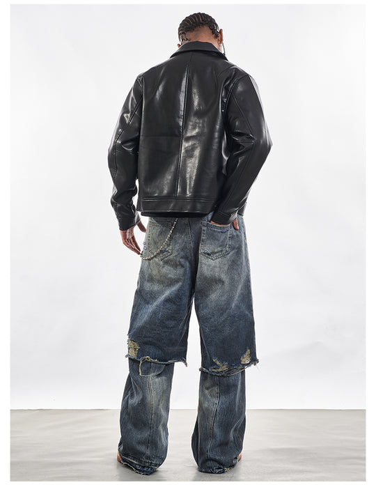 F3F Select Double Layer Ripped Baggy Jeans | Face 3 Face