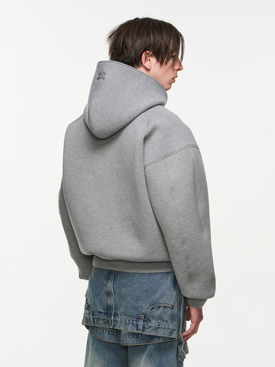 BLIND NO PLAN Embroidered Plunging Sleeve Air Hoodie | Face 3 Face