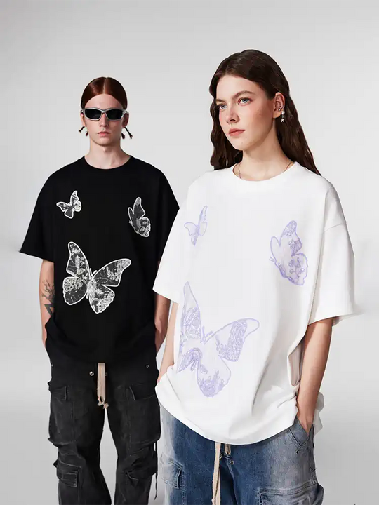 Achock Butterfly Lace Embroidery Tee | Face 3 Face