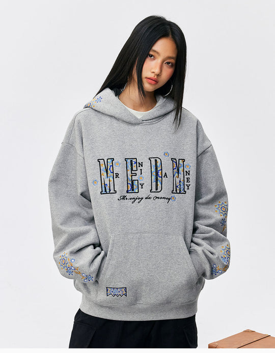 MEDM Ethnic Flower Embroidered Hoodie | Face 3 Face