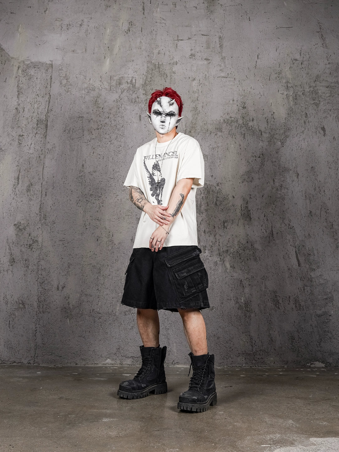 UNDERWATER Aged Multi Pocket Denim Shorts | Face 3 Face