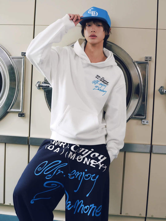MEDM Handwritten Logo Print Hoodie | Face 3 Face