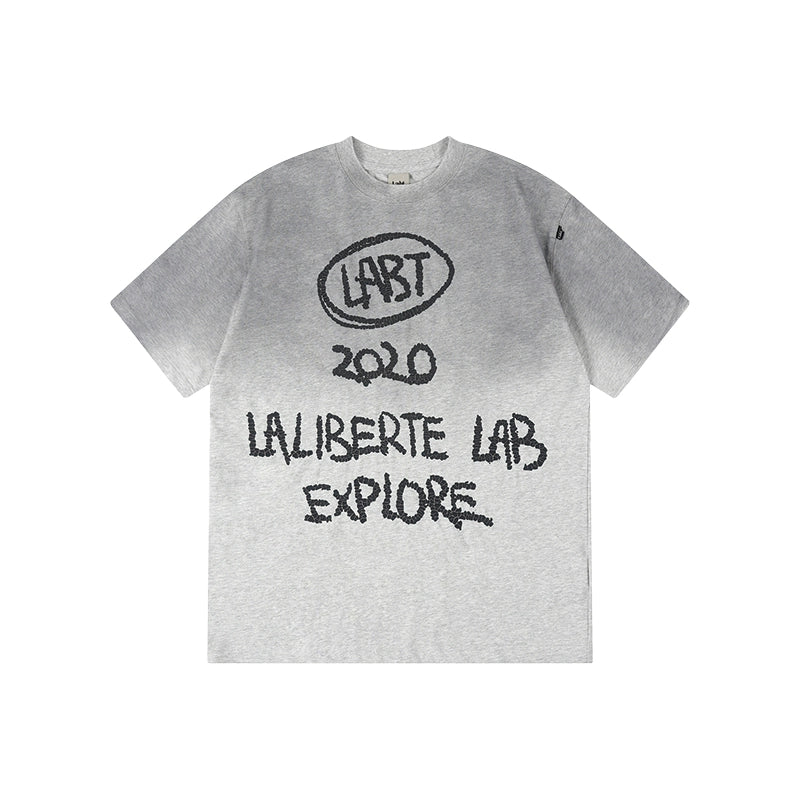 Labt Cracked Print Spray Dirty Washed Faded Tee | Face 3 Face