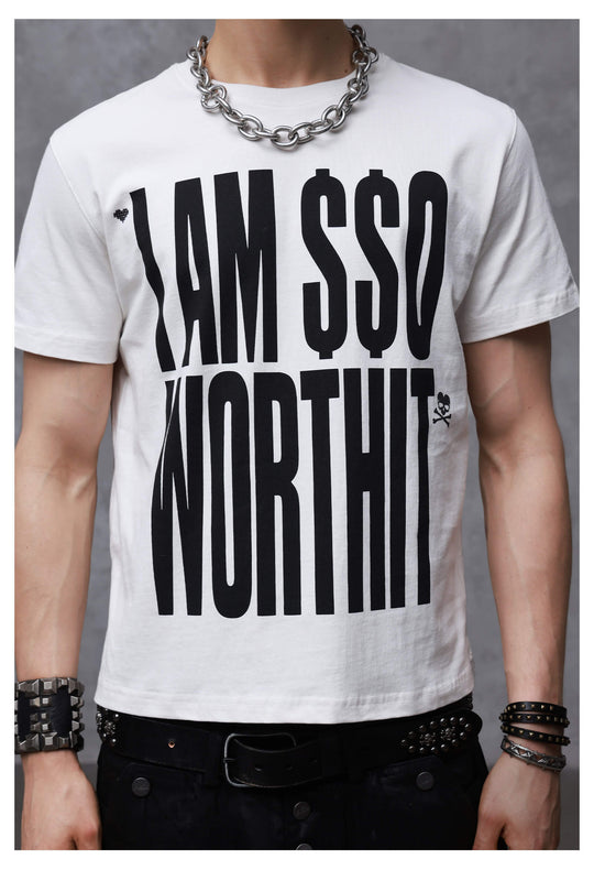 ANTIDOTE Heart and Skull Slogan Print Washed Short Sleeve Tee | Face 3 Face