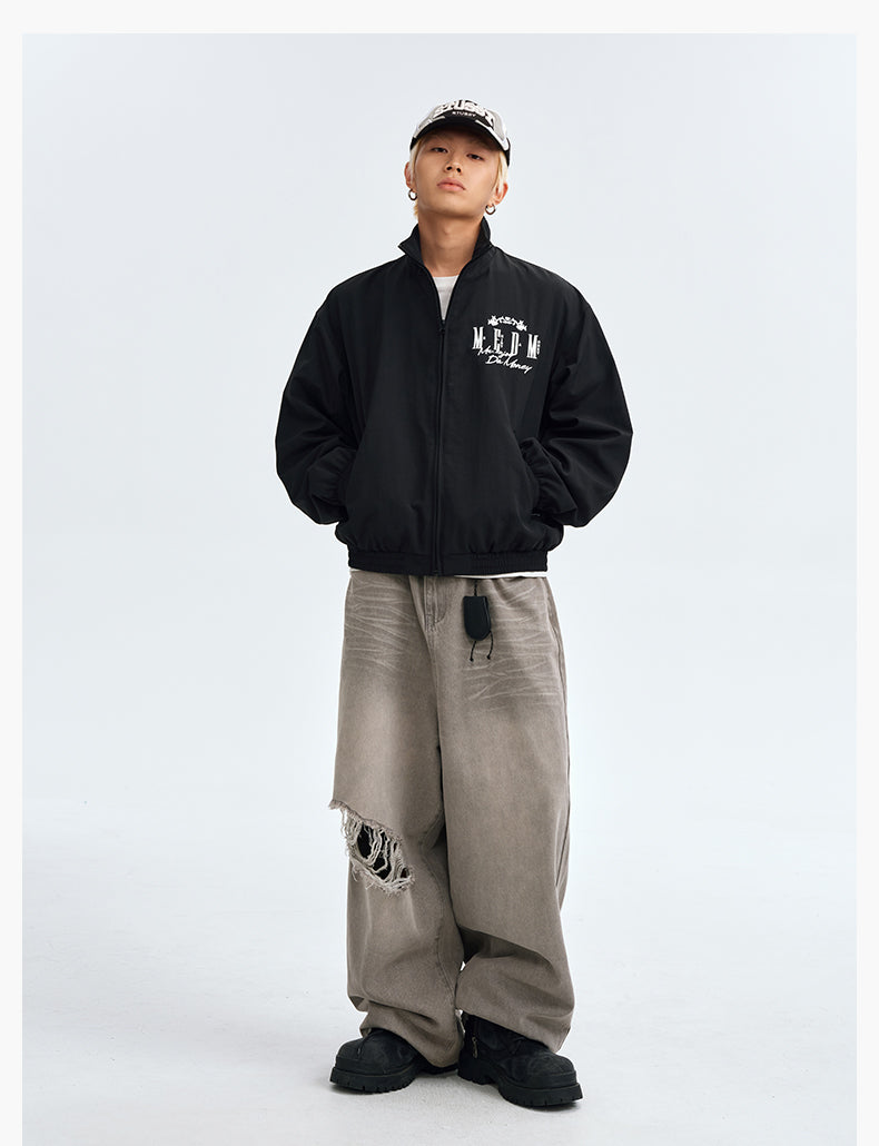 MEDM Basic Logo Embroidered Track Jacket | Face 3 Face