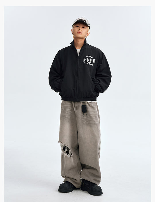 MEDM Basic Logo Embroidered Track Jacket | Face 3 Face