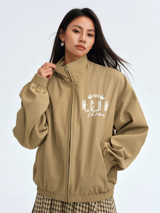 MEDM Basic Logo Embroidered Track Jacket | Face 3 Face